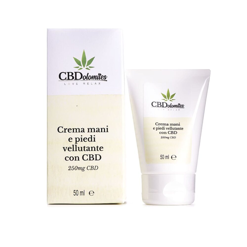 crema mani e piedi vellutante con cbd