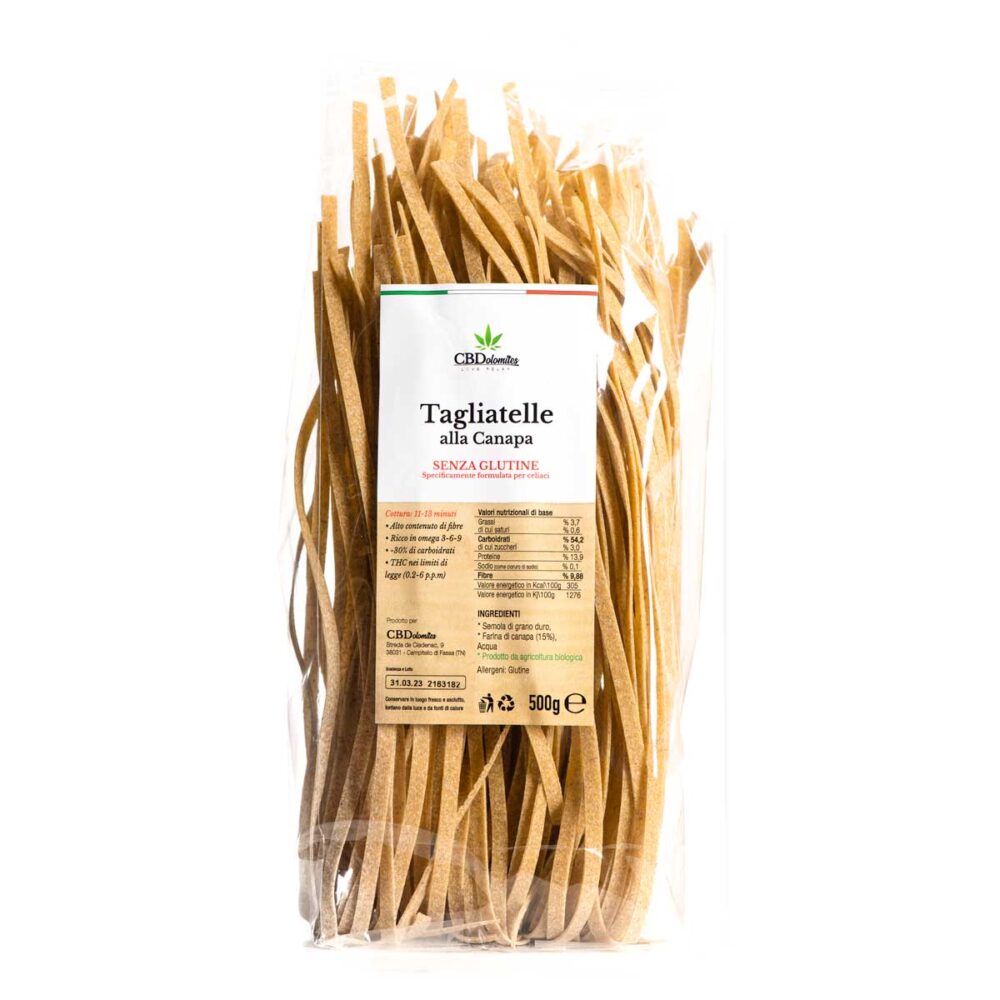 Tagliatelle senza glutine alla canapa BIO